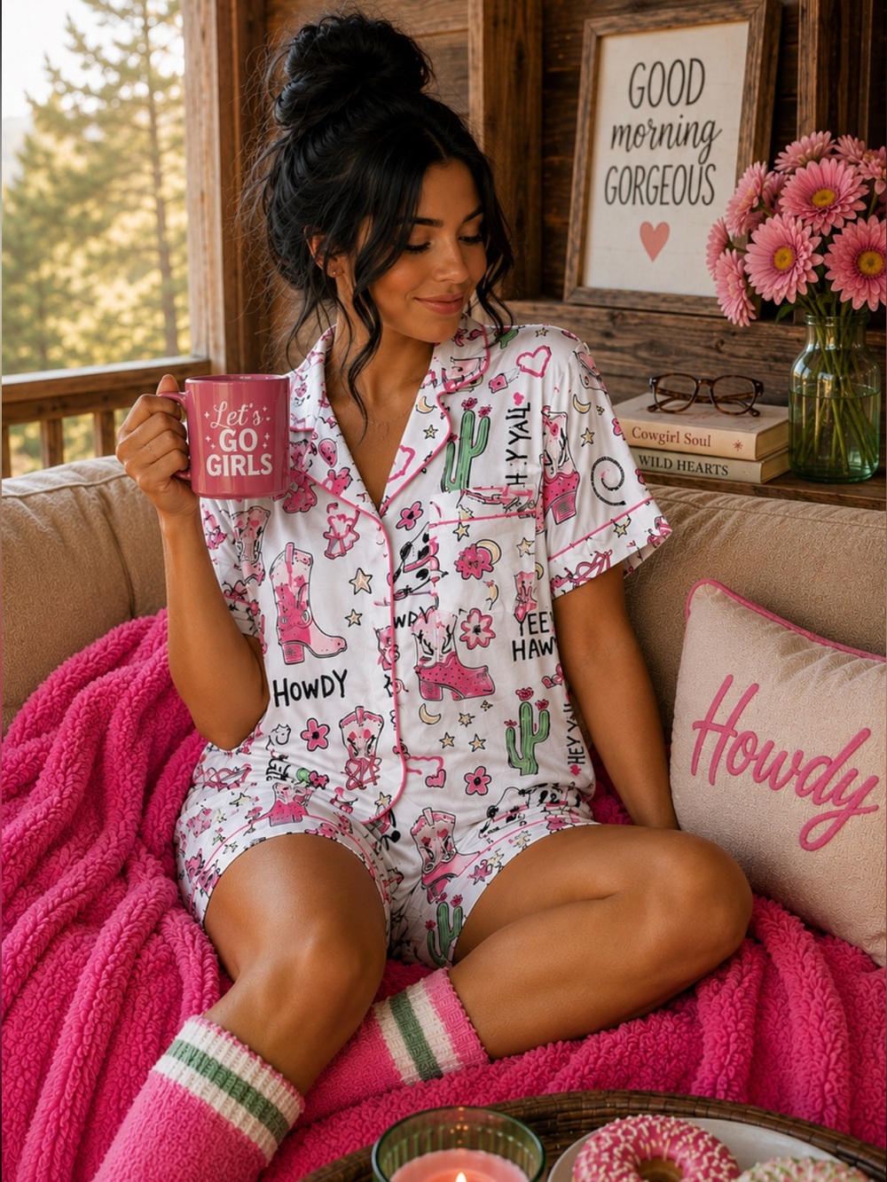 Cozy Western Chic Pajama Set